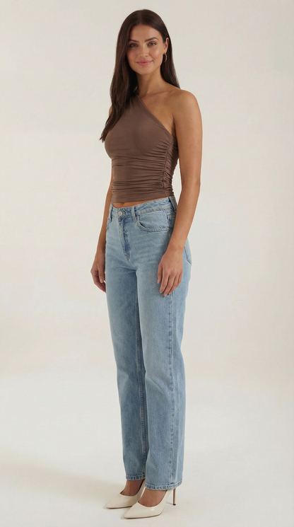 Chic one-shoulder sleeveless top for women | Briony - 7