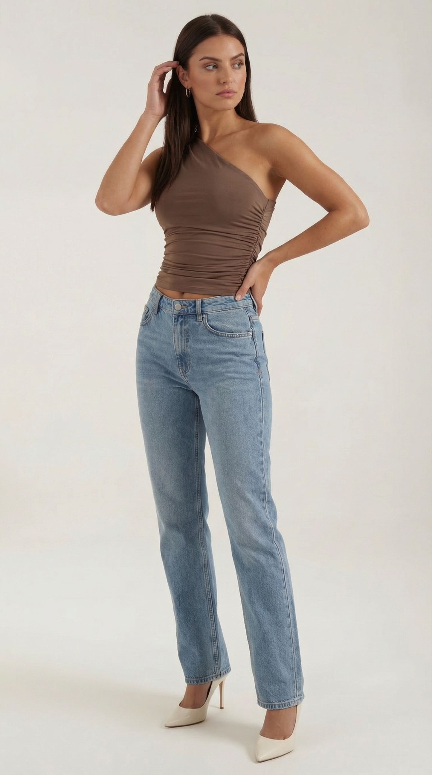 Chic one-shoulder sleeveless top for women | Briony - 6