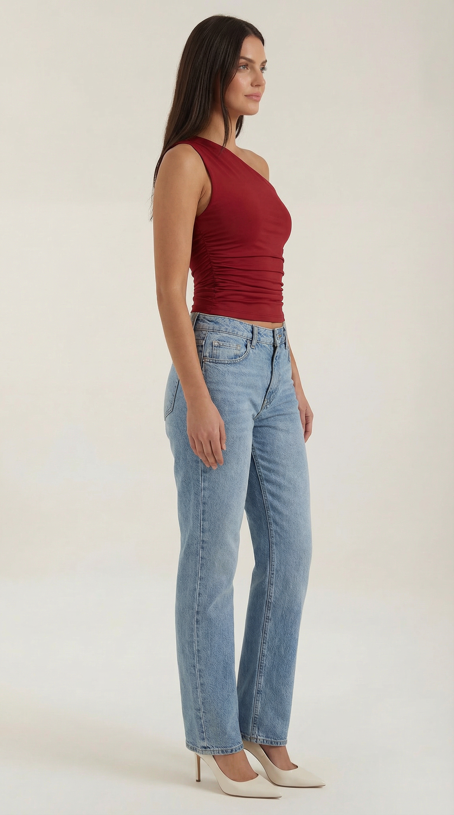 Chic one-shoulder sleeveless top for women | Briony - 16