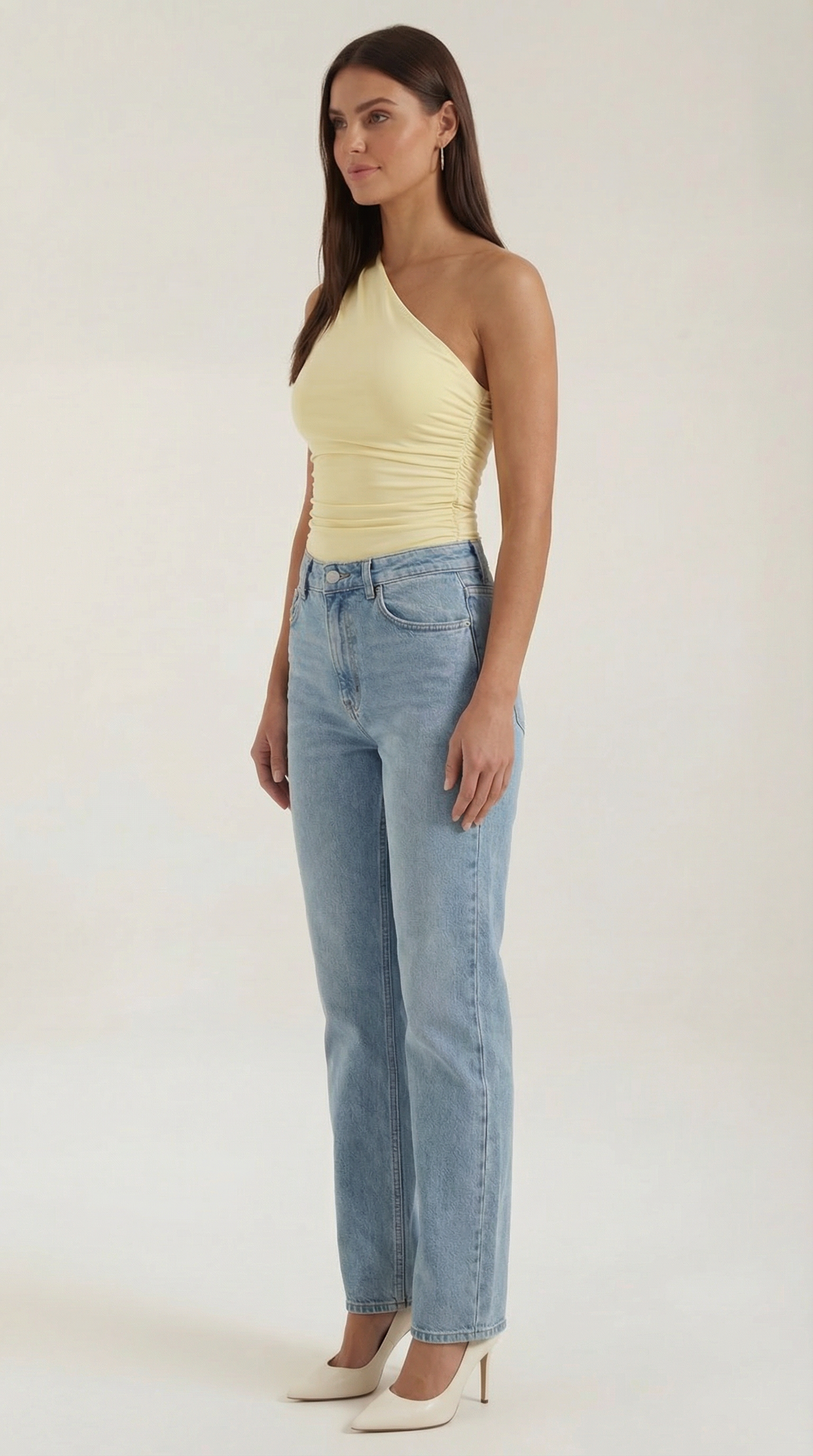 Chic one-shoulder sleeveless top for women | Briony - 2