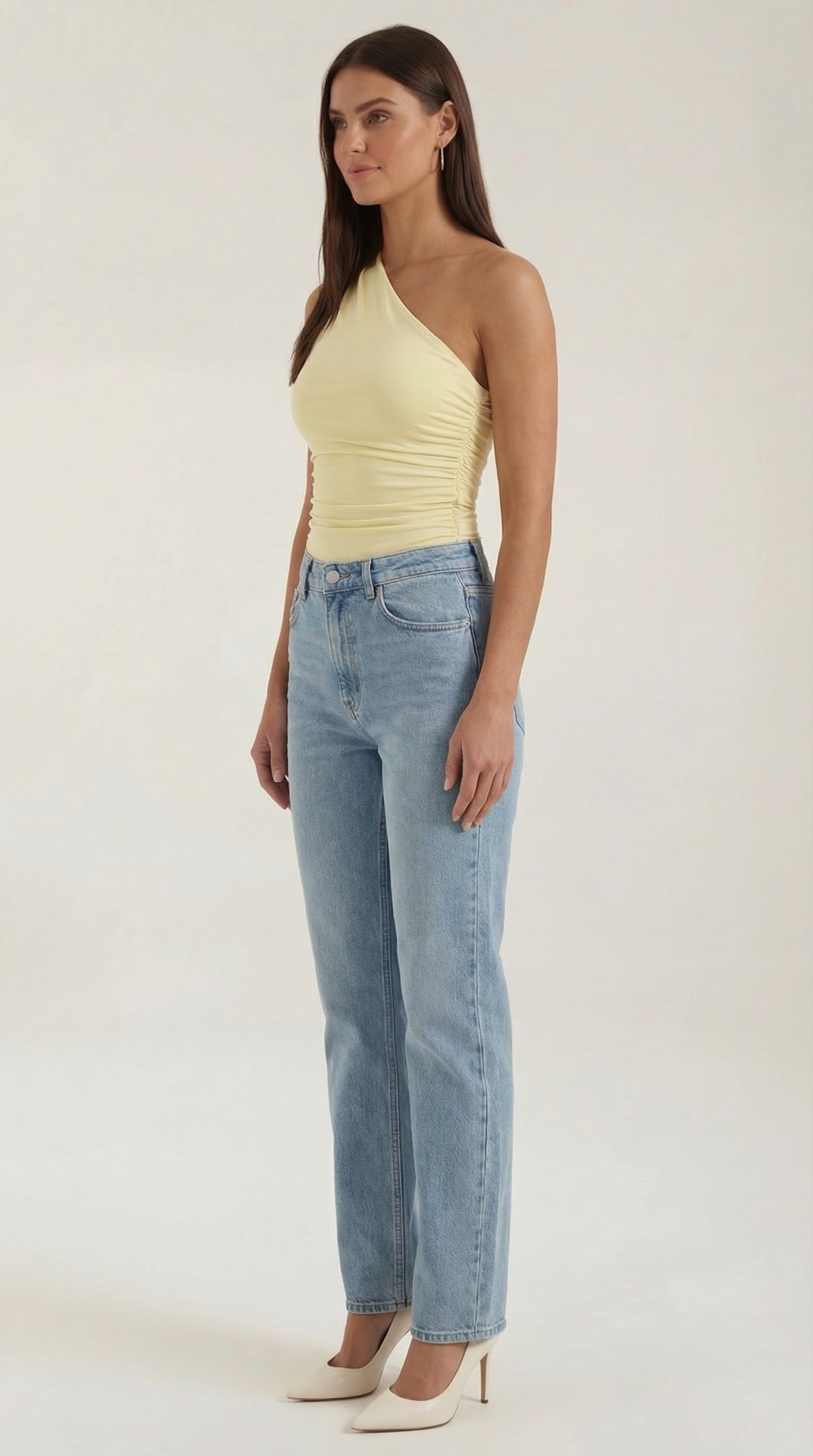 Chic one-shoulder sleeveless top for women | Briony - 2