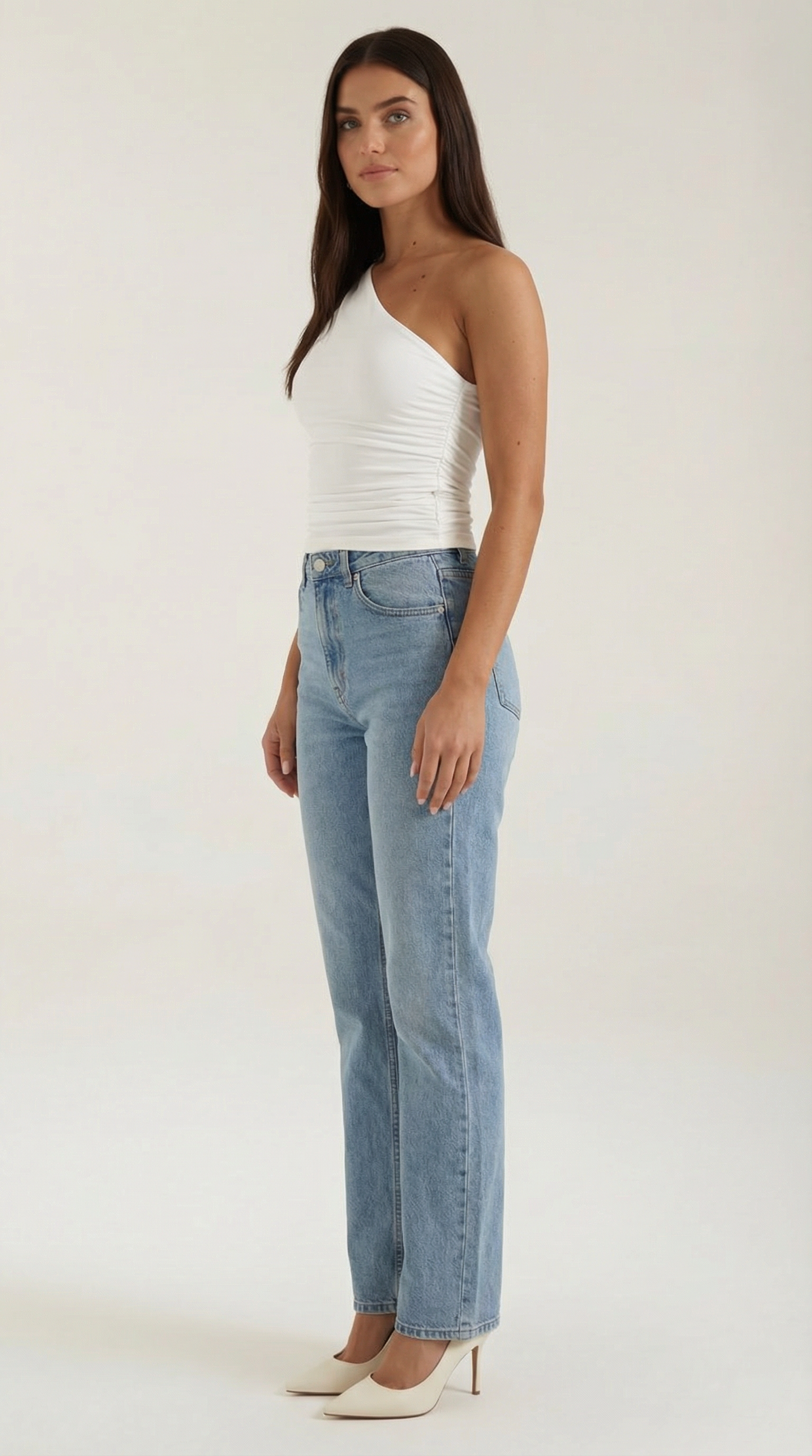 Chic one-shoulder sleeveless top for women | Briony - 27