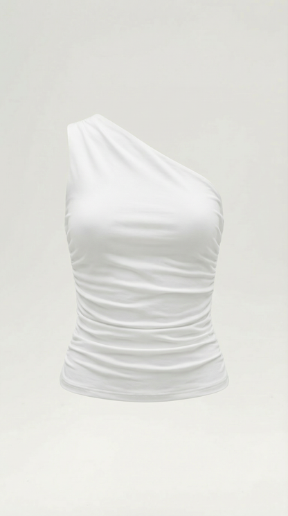 Chic one-shoulder sleeveless top for women | Briony - 30