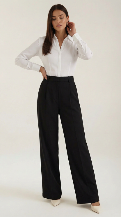 Relaxed wide-leg everyday trousers for women | Hazel - 1