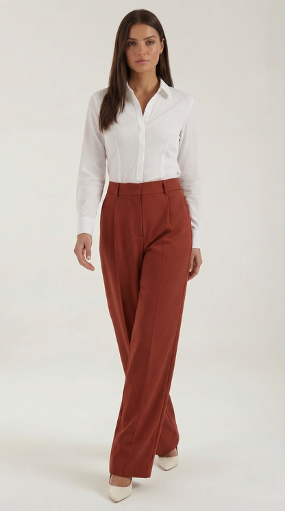 Relaxed wide-leg everyday trousers for women | Hazel - 7