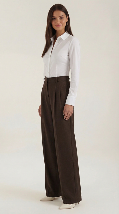 Relaxed wide-leg everyday trousers for women | Hazel - 9