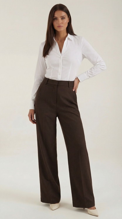 Relaxed wide-leg everyday trousers for women | Hazel - 6