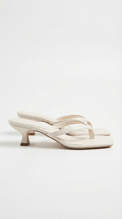 Elegant kitten-heel thong sandals for women | Jessica - 10