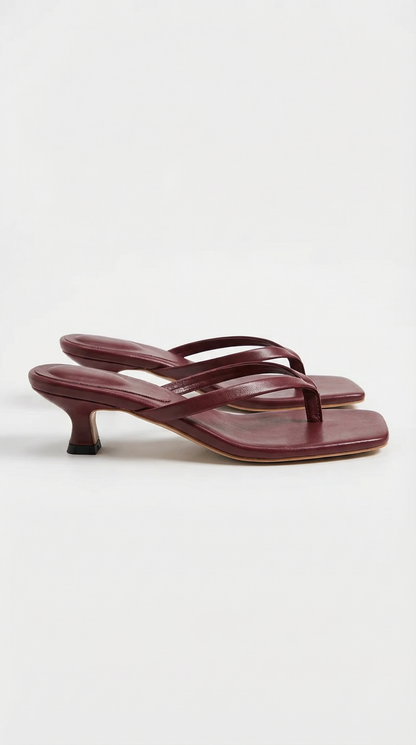 Elegant kitten-heel thong sandals for women | Jessica - 13