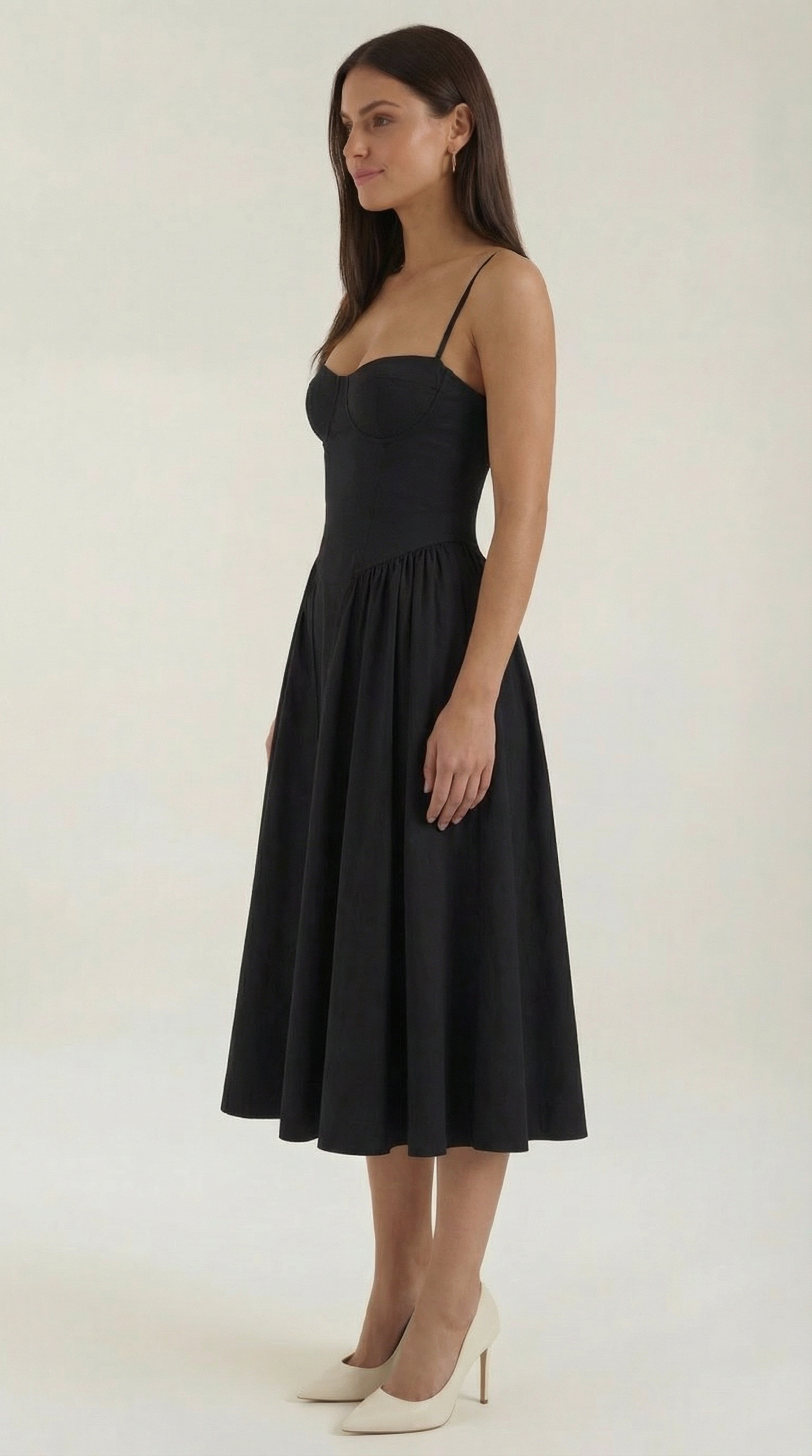 Elegant relaxed everyday midi dress for women | Odette - 7