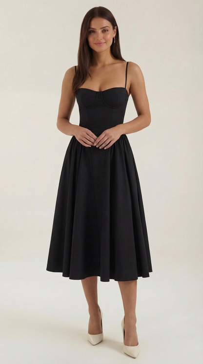 Elegant relaxed everyday midi dress for women | Odette - 6