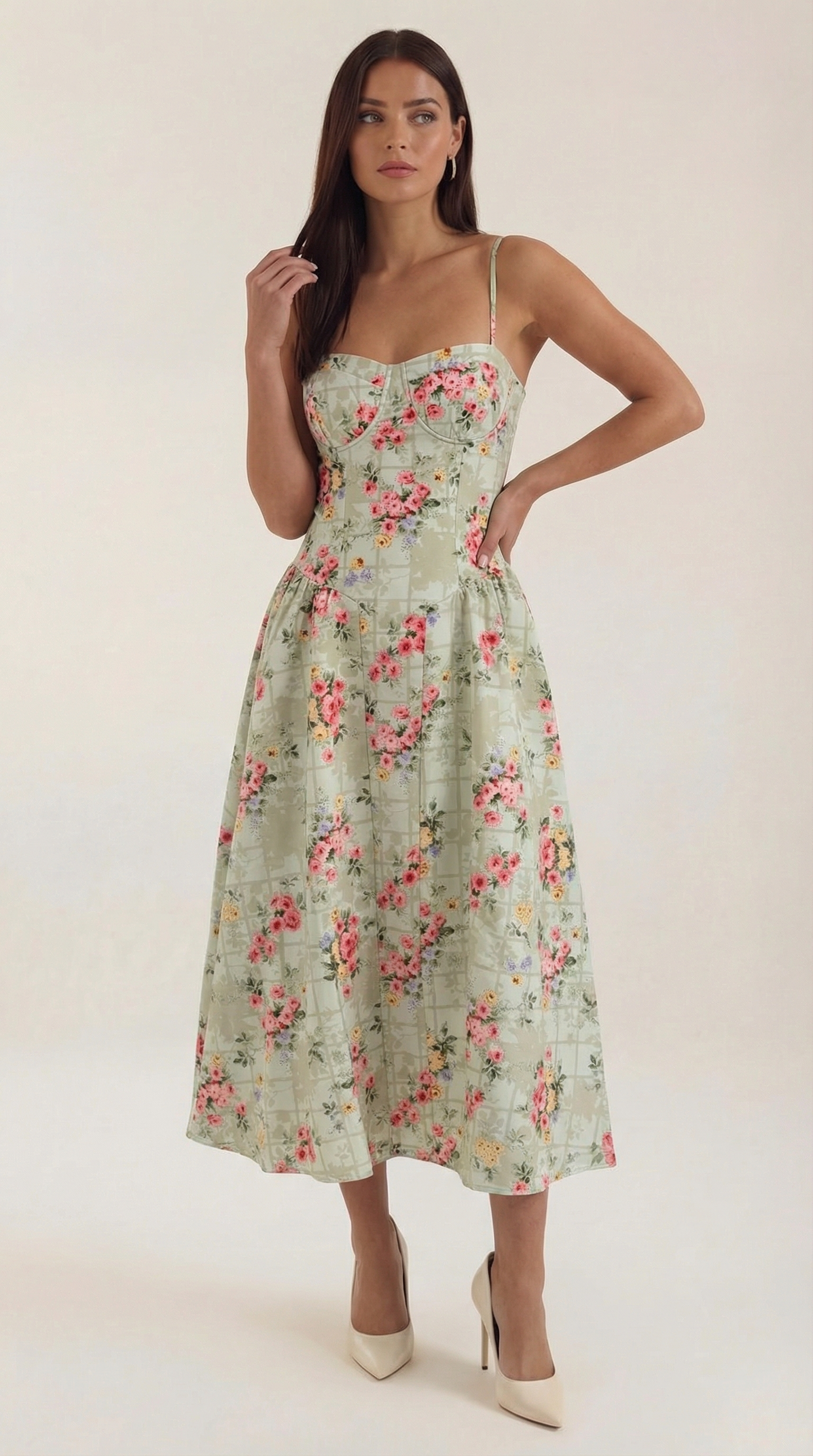 Elegant relaxed everyday midi dress for women | Odette - 1