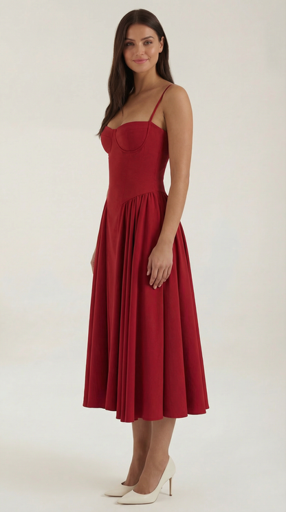 Elegant relaxed everyday midi dress for women | Odette - 22