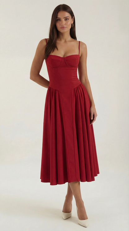 Elegant relaxed everyday midi dress for women | Odette - 21