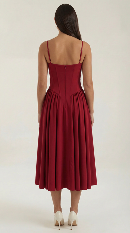Elegant relaxed everyday midi dress for women | Odette - 24