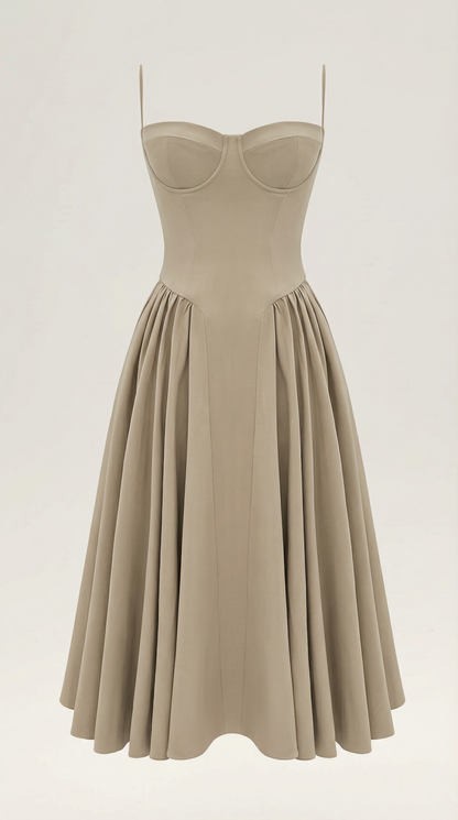 Elegant relaxed everyday midi dress for women | Odette - 35