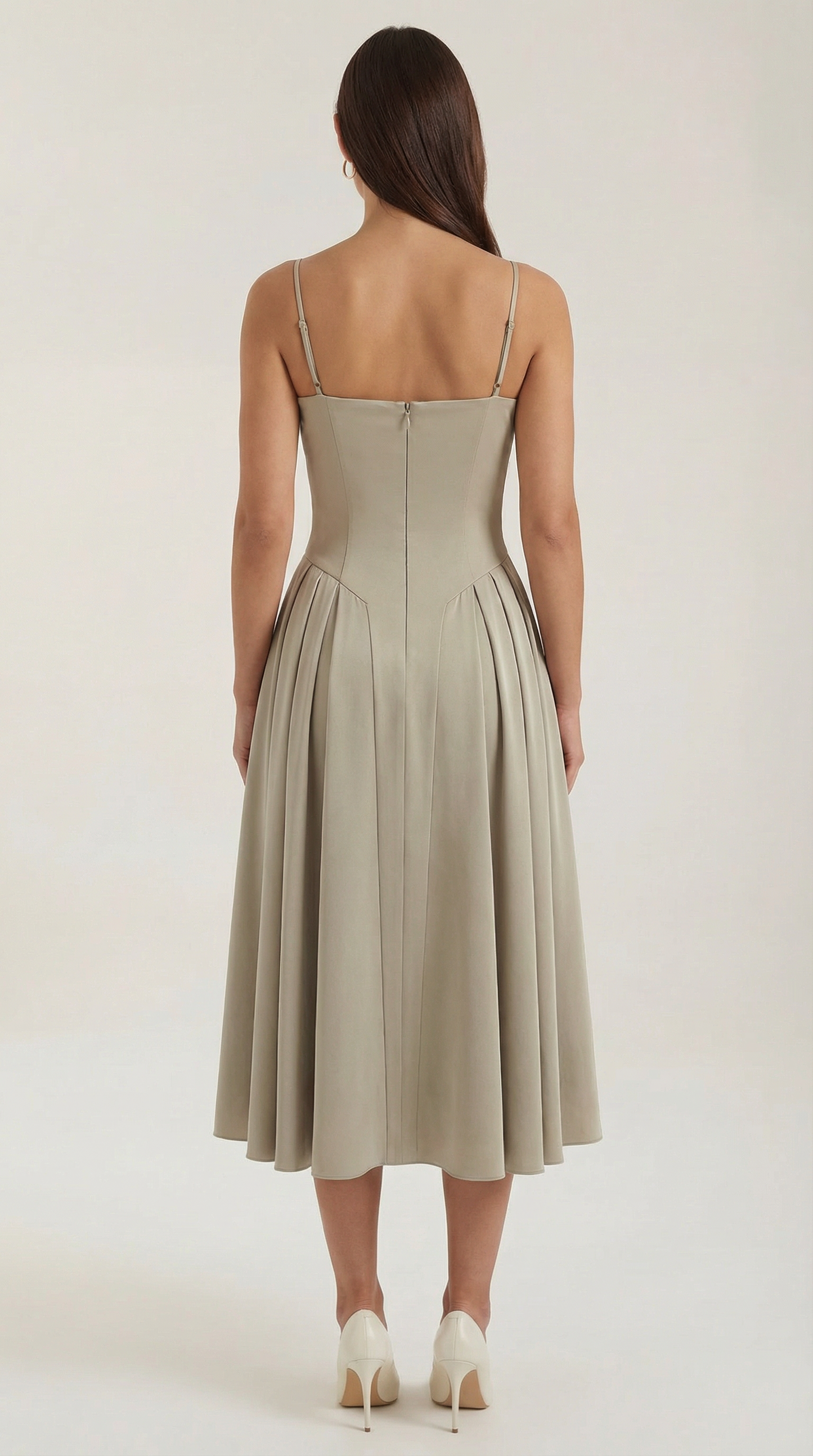 Elegant relaxed everyday midi dress for women | Odette - 34