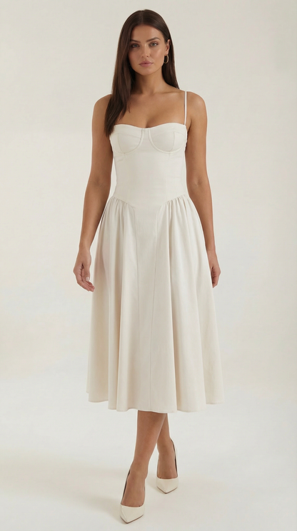 Elegant relaxed everyday midi dress for women | Odette - 11