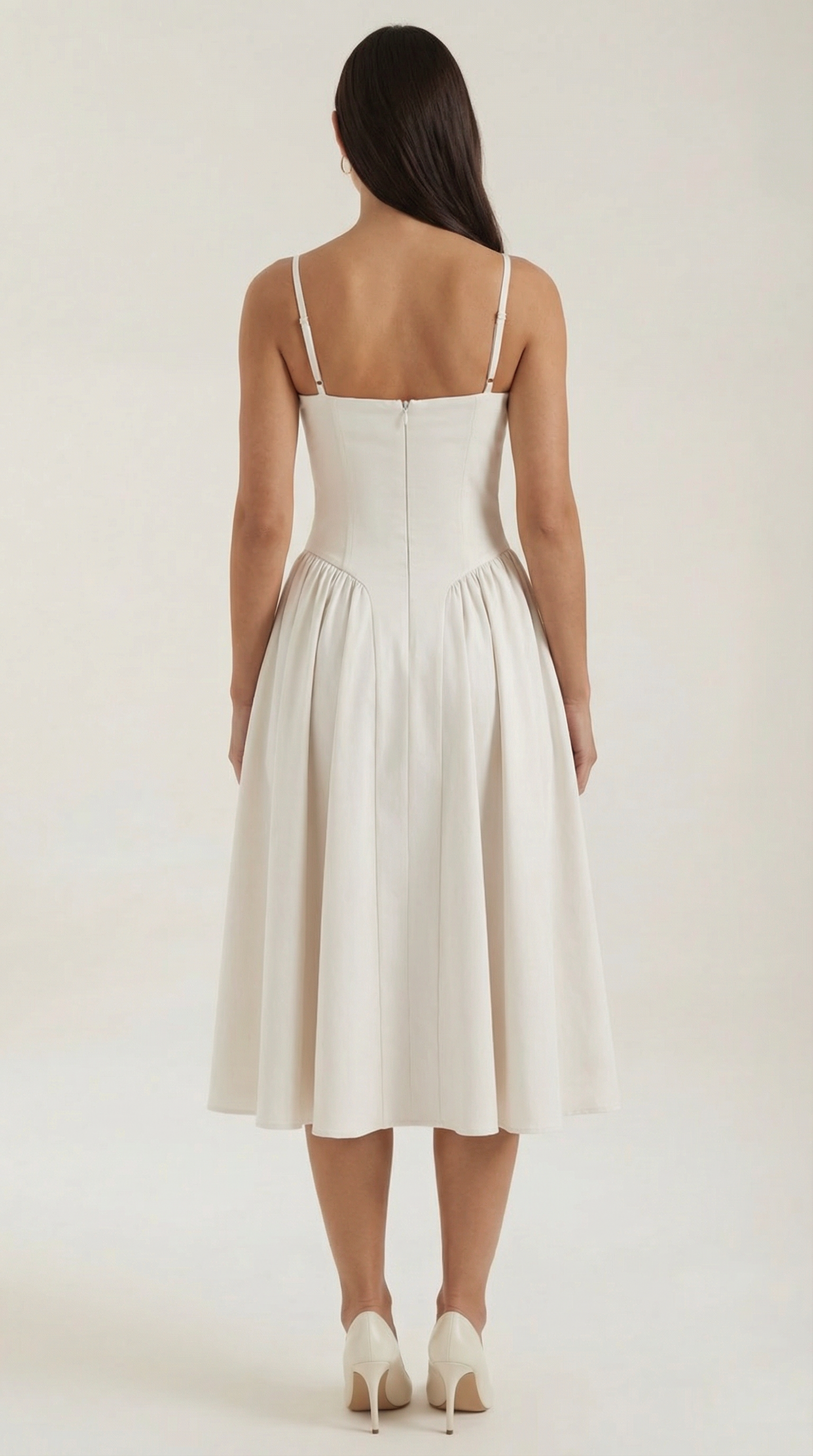Elegant relaxed everyday midi dress for women | Odette - 14