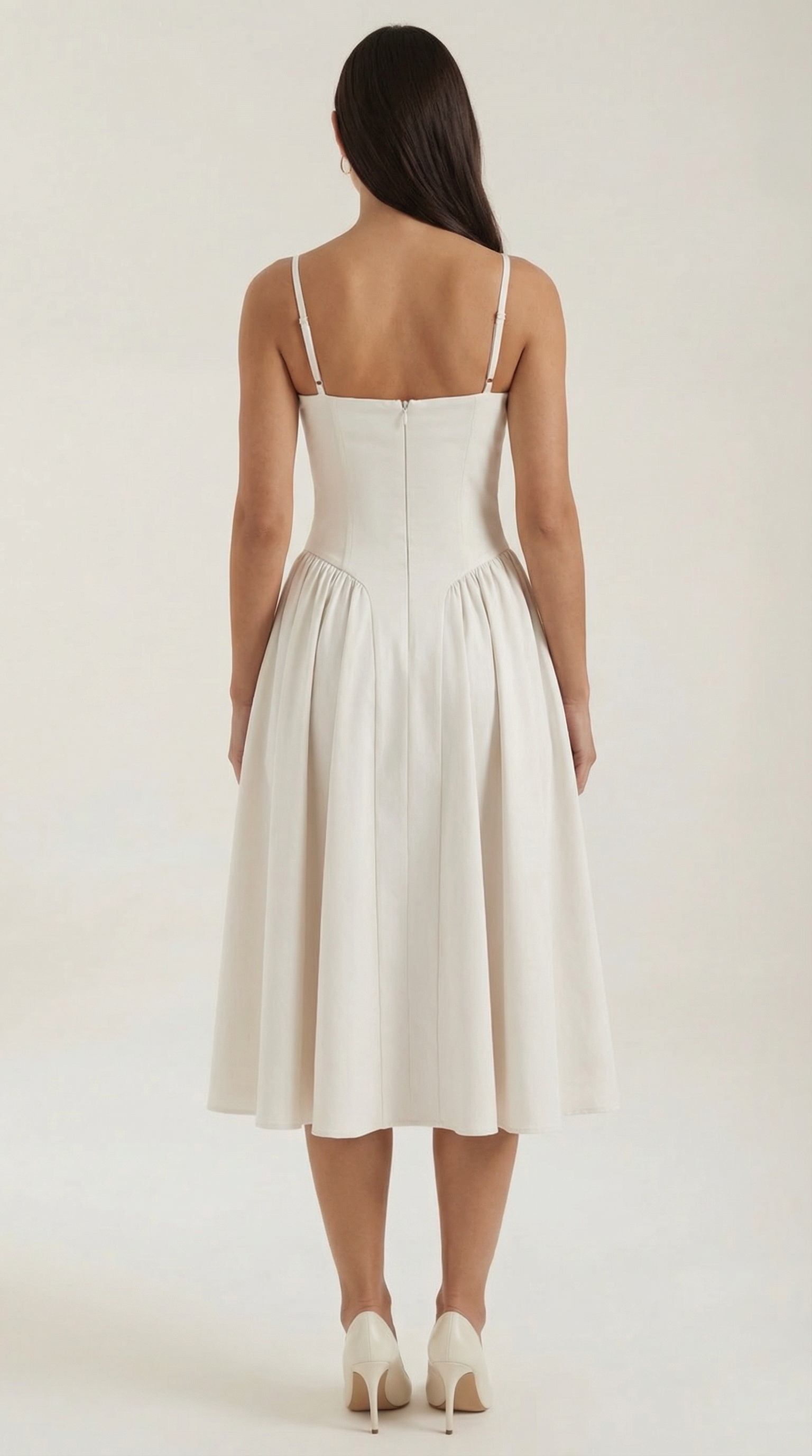 Elegant relaxed everyday midi dress for women | Odette - 14