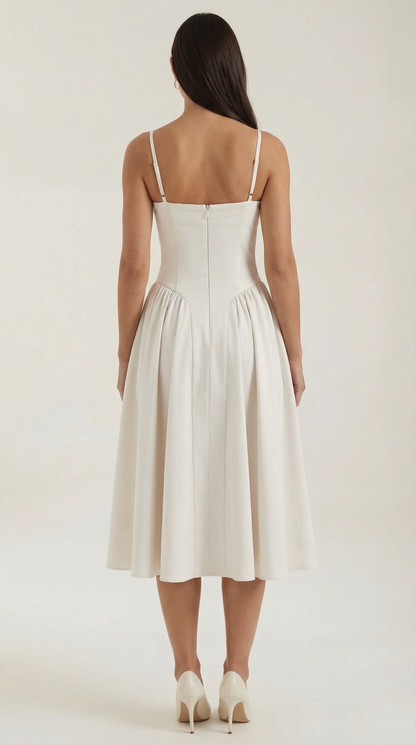 Elegant relaxed everyday midi dress for women | Odette - 14