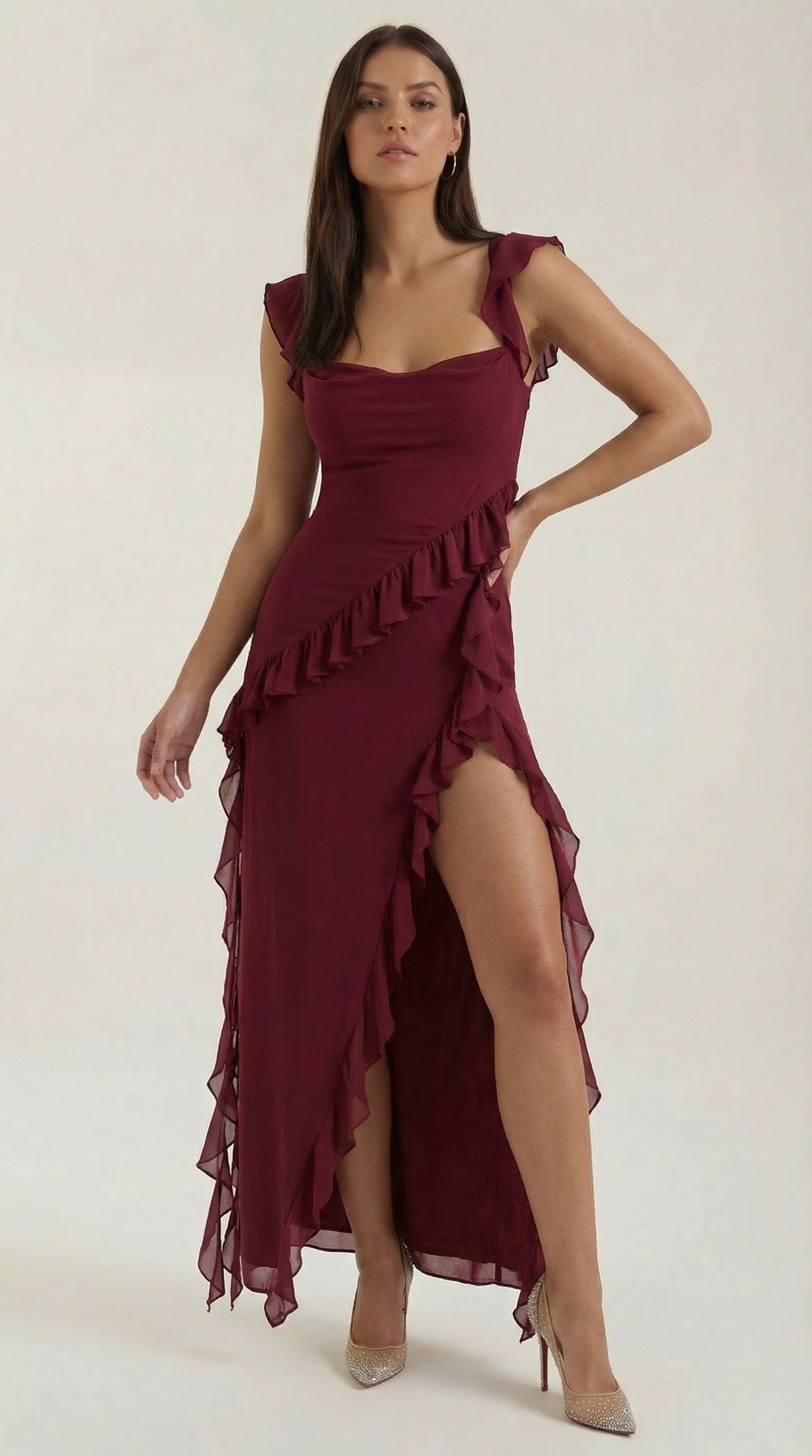 Elegant flowing everyday maxi dress for women | Susan - 16