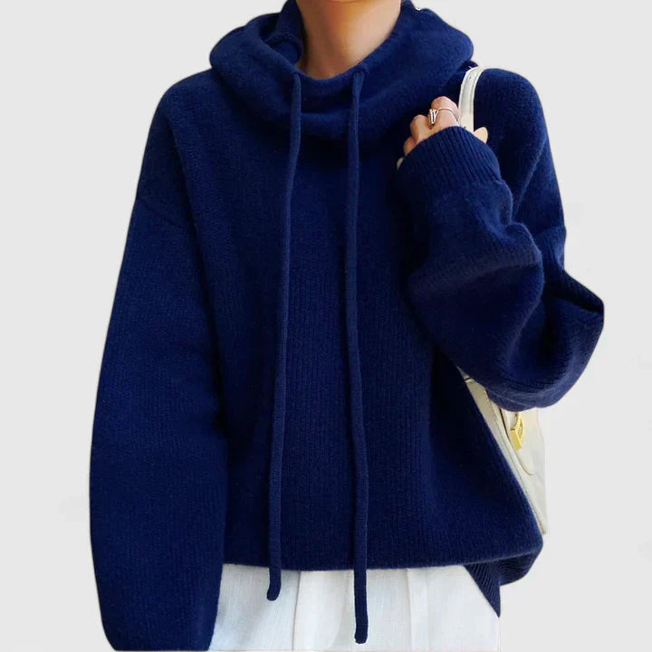 Cosy everyday oversized knit hoodie for women | Marie -2