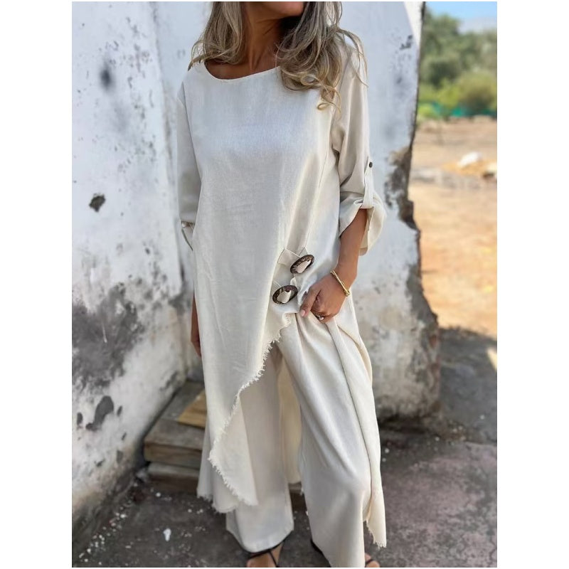 Relaxed linen everyday co-ord set for women - 5