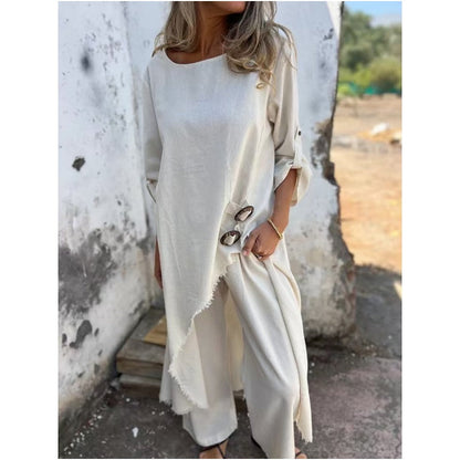 Relaxed linen everyday co-ord set for women - 5