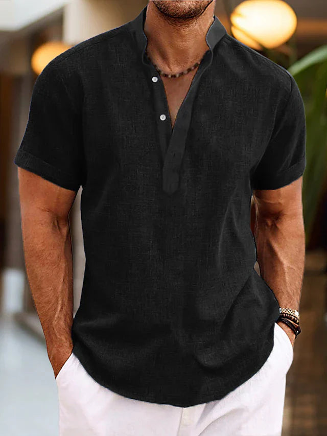 Classic henley everyday shirt for men - 5
