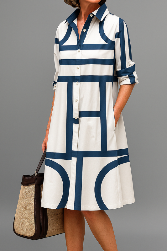 Elegant everyday effortless midi dress for women | Julia -1