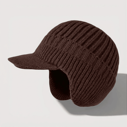 Classic knit everyday ear-flap winter cap for women | Antonia -3