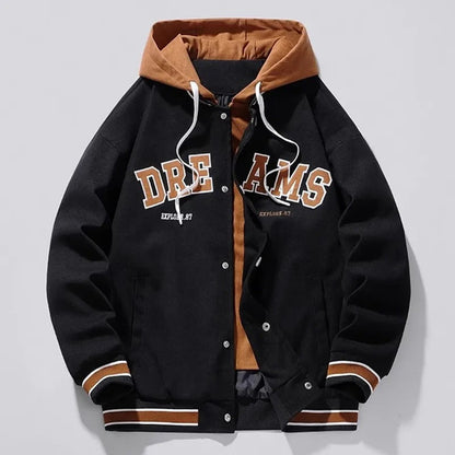 Hooded Varsity Style Jacket Stylish for Men | Beckford