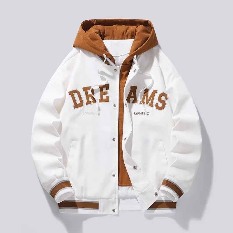 Hooded Varsity Style Jacket Stylish for Men | Beckford