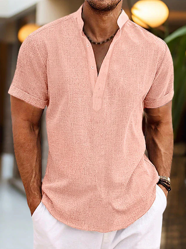 Classic henley everyday shirt for men - 1