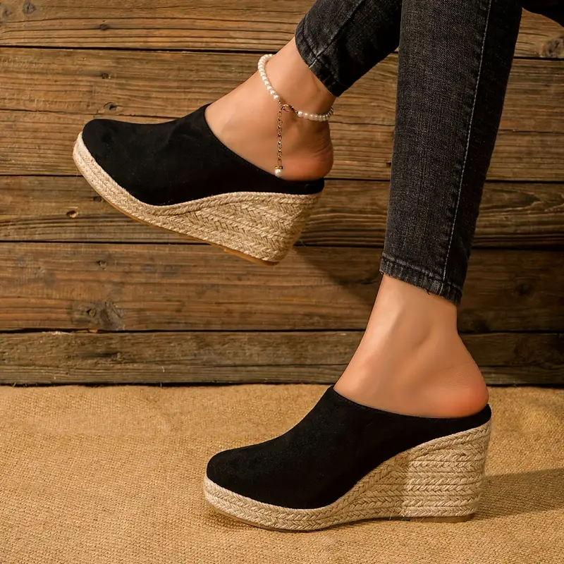 Classic wedge mule sandals for women | Ismay