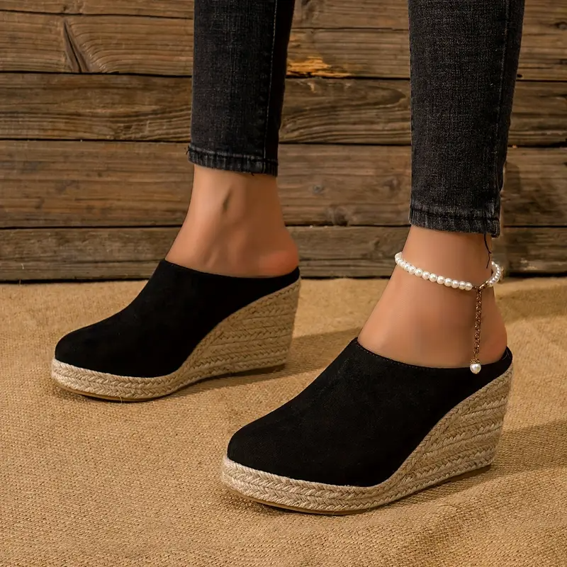 Classic wedge mule sandals for women | Ismay