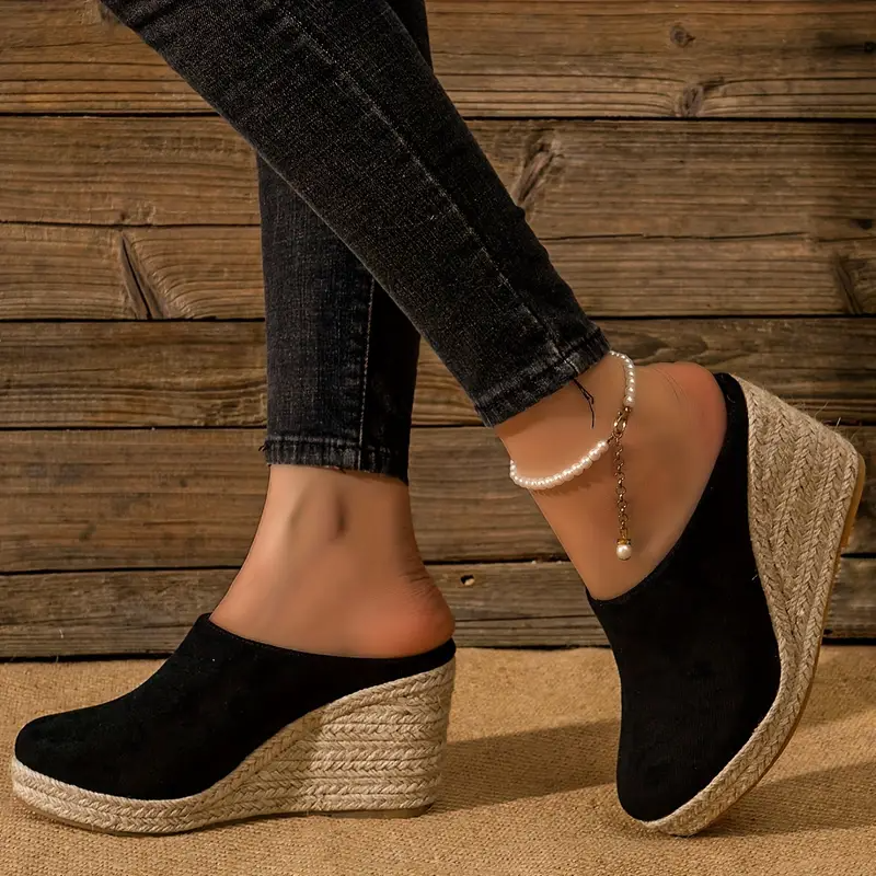 Classic wedge mule sandals for women | Ismay