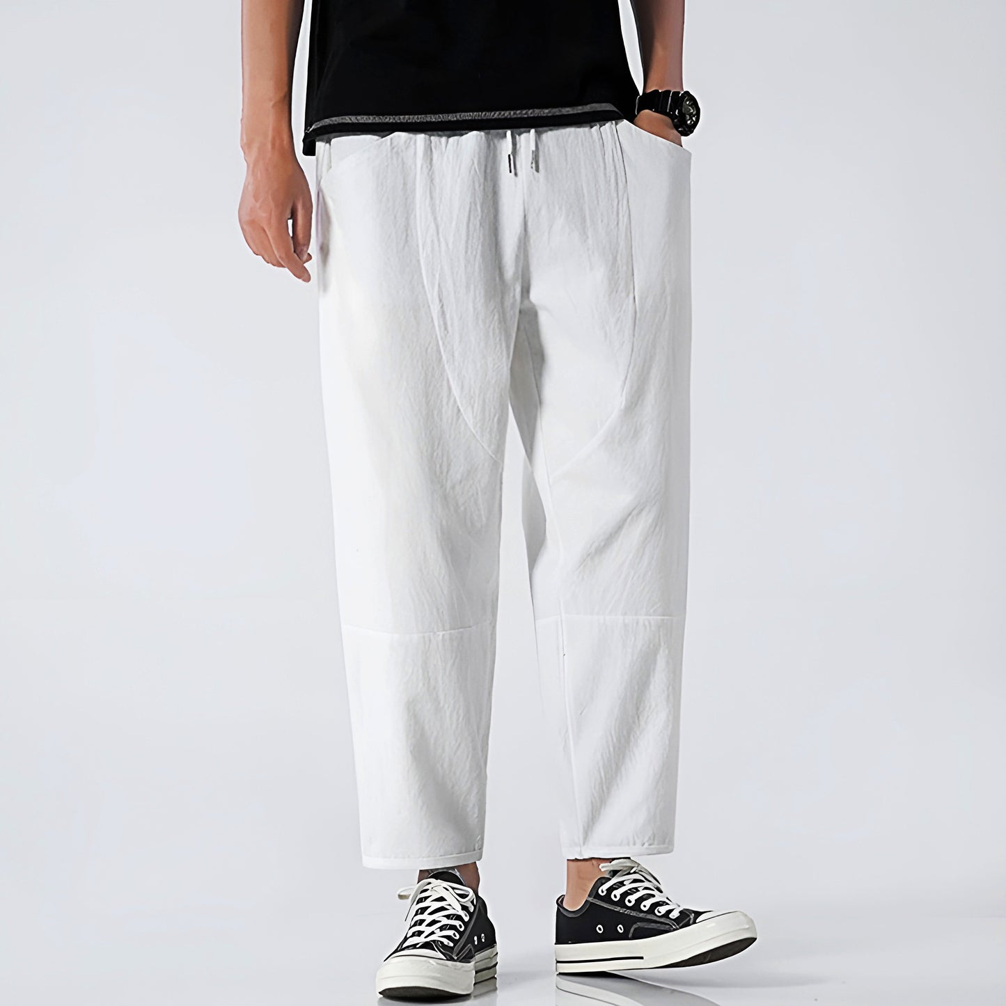 Cropped Drawstring Trousers Versatile for Men | Ardent