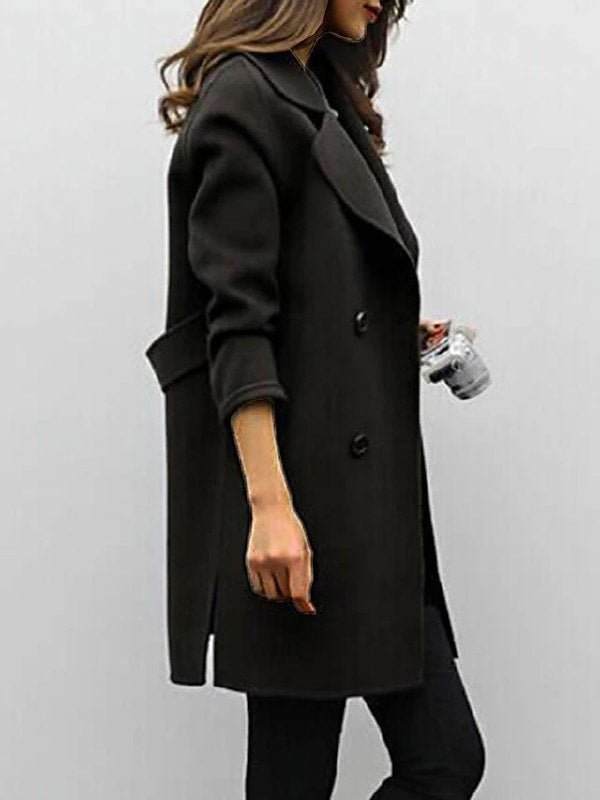 Elegant classic wool winter coat for women - 3