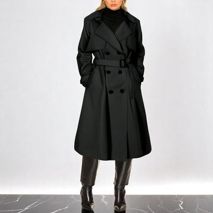 Belted Double Breasted Trench Coat Stylish for Women | Elara
