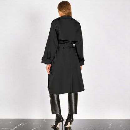 Belted Double Breasted Trench Coat Stylish for Women | Elara
